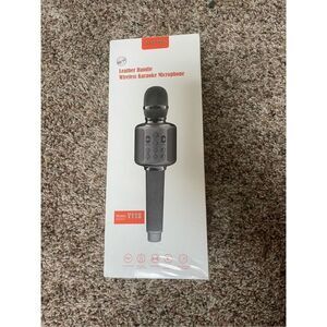 Goodaaa Leather Handle Wireless Karaoke Microphone Y11S New Black